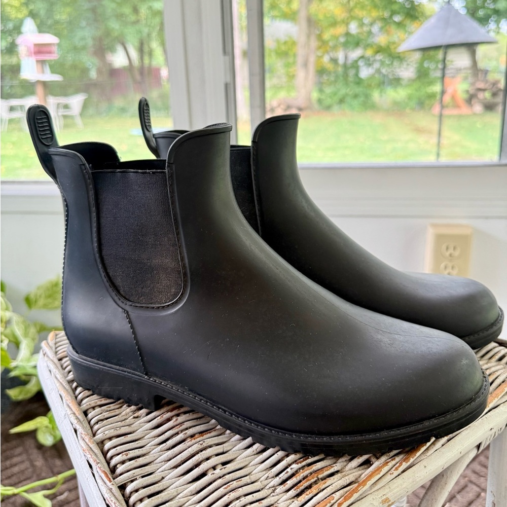 Black Chelsea Rain Boots - Picture 2 of 4